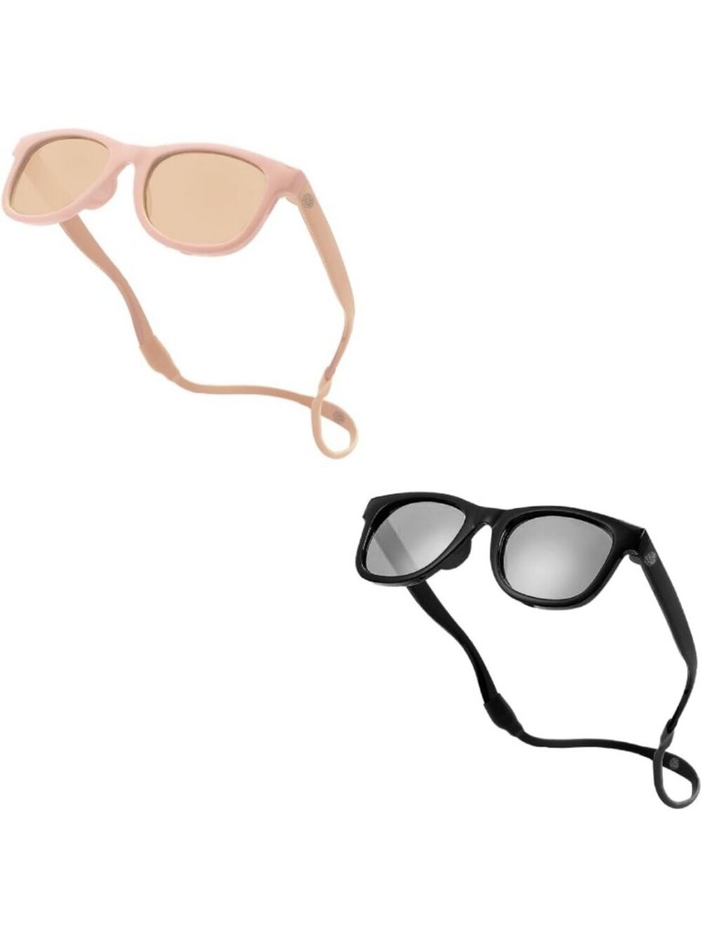 Flexible Polarized Baby Sunglasses with Strap - Unbreakable for Newborns 0-24M